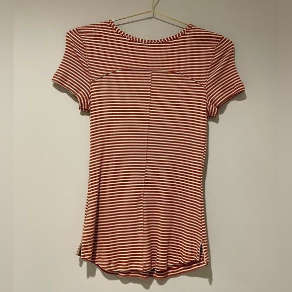 Free People Frenchie Striped Cutout Tee Size L - Picture 10 of 12